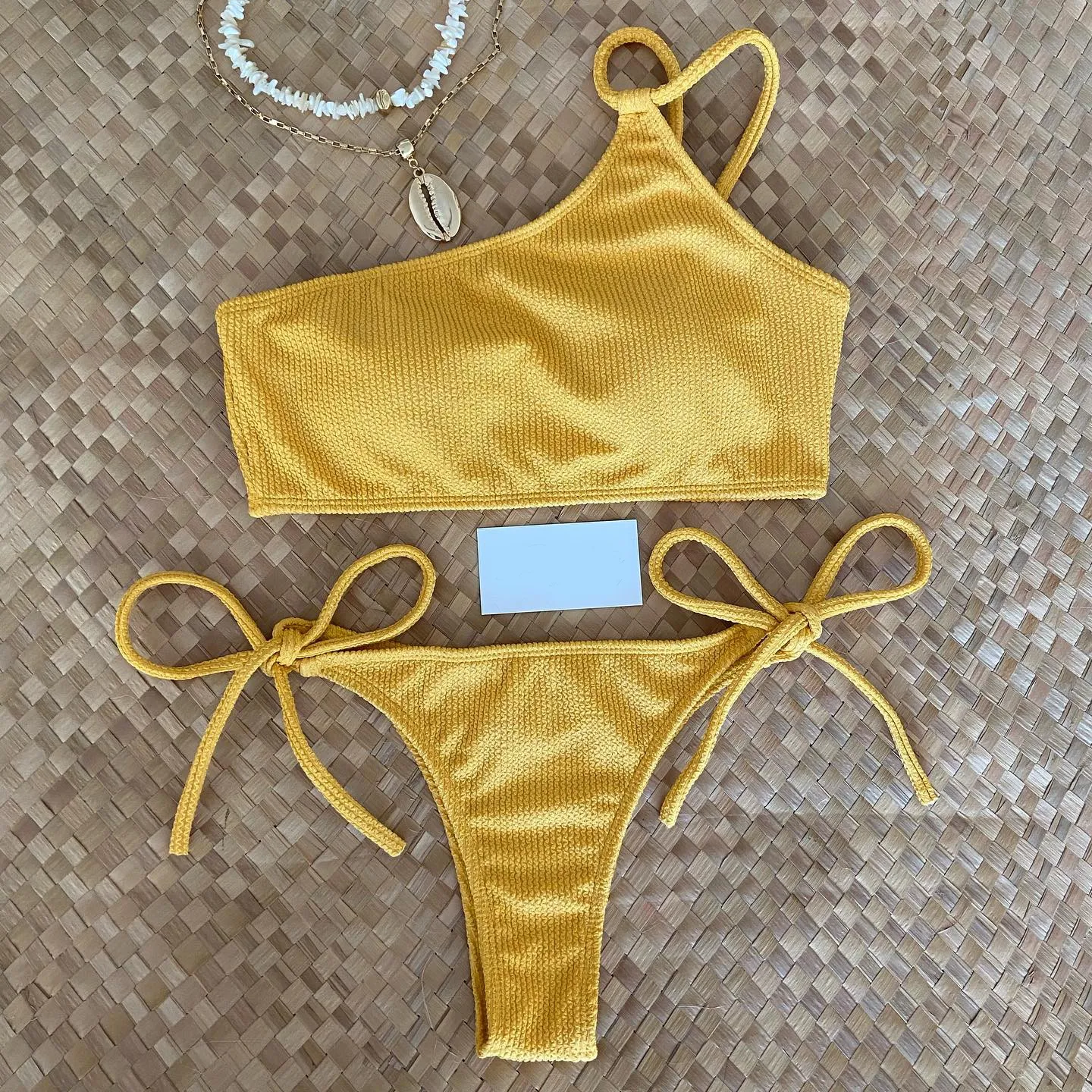 Fashion one-shoulder two-piece swimsuit